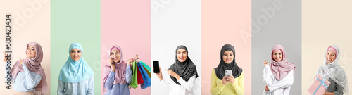Group of happy Muslim women...
