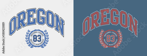 Vector typography in varsity vintage style. 
Editable and ready to use photo