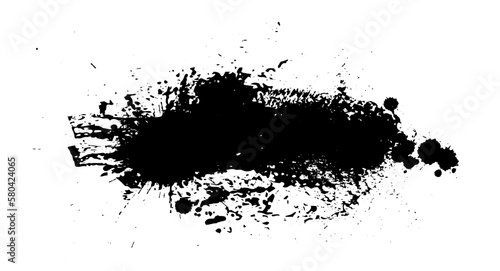 Black blot on white. Vector illustration