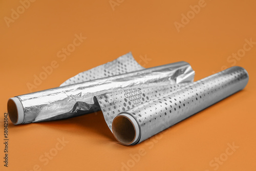 Two rolls of silver aluminu...