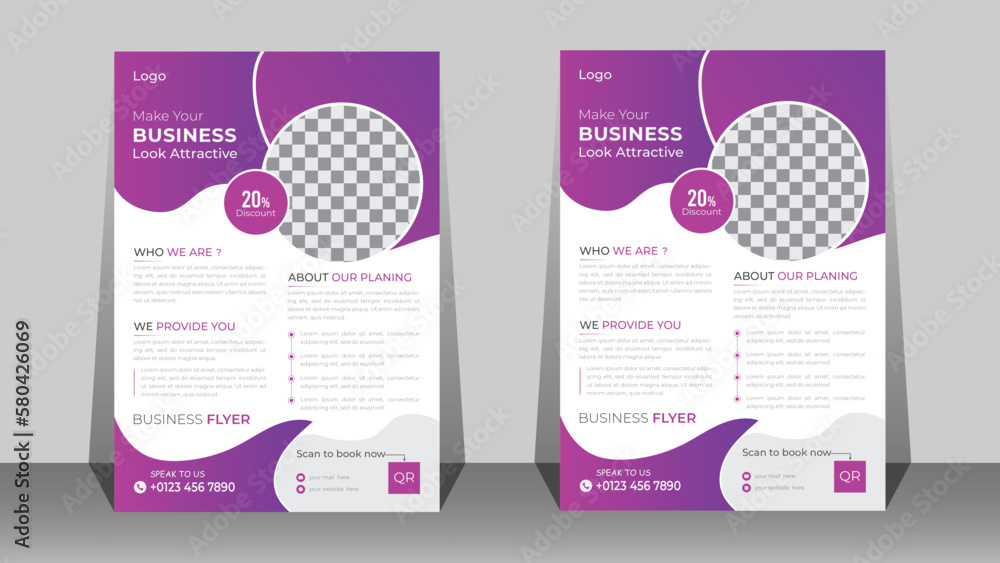 Business Brochure Flyer Design Template .Corporate Flyer Template A4 Size