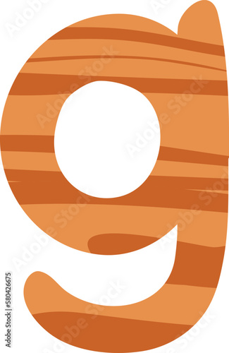 Letter g english alphabet tree background.