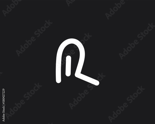 creative letter MR logo design vector template