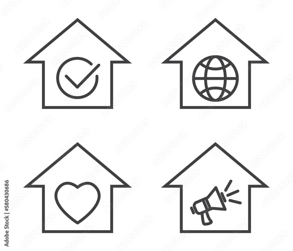 Fototapeta premium house icon set
