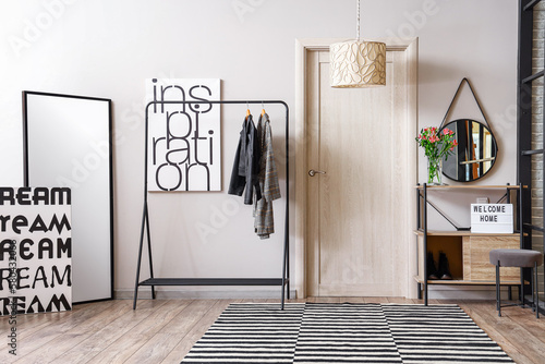 Interior of modern hall wit...