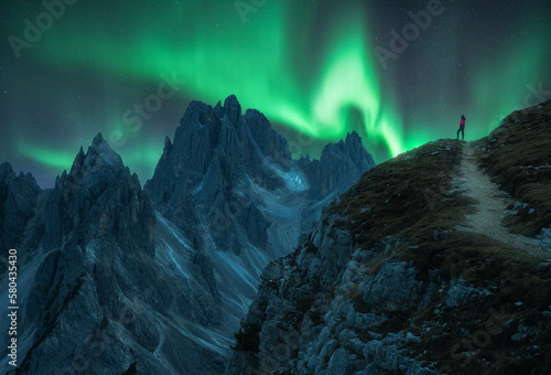 Northern lights and young w...