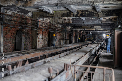 Old abandoned post-Soviet coal power plant in Hungary near Budapest