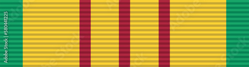 Vietnam Campaign Ribbon. Vietnam Veterans Day. General commemoration in the Armed Forces. The service ribbon. EPS10 vector.