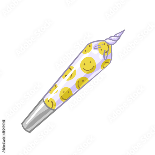 a jamb of cannabis. a marijuana cigarette. vector illustration legalize