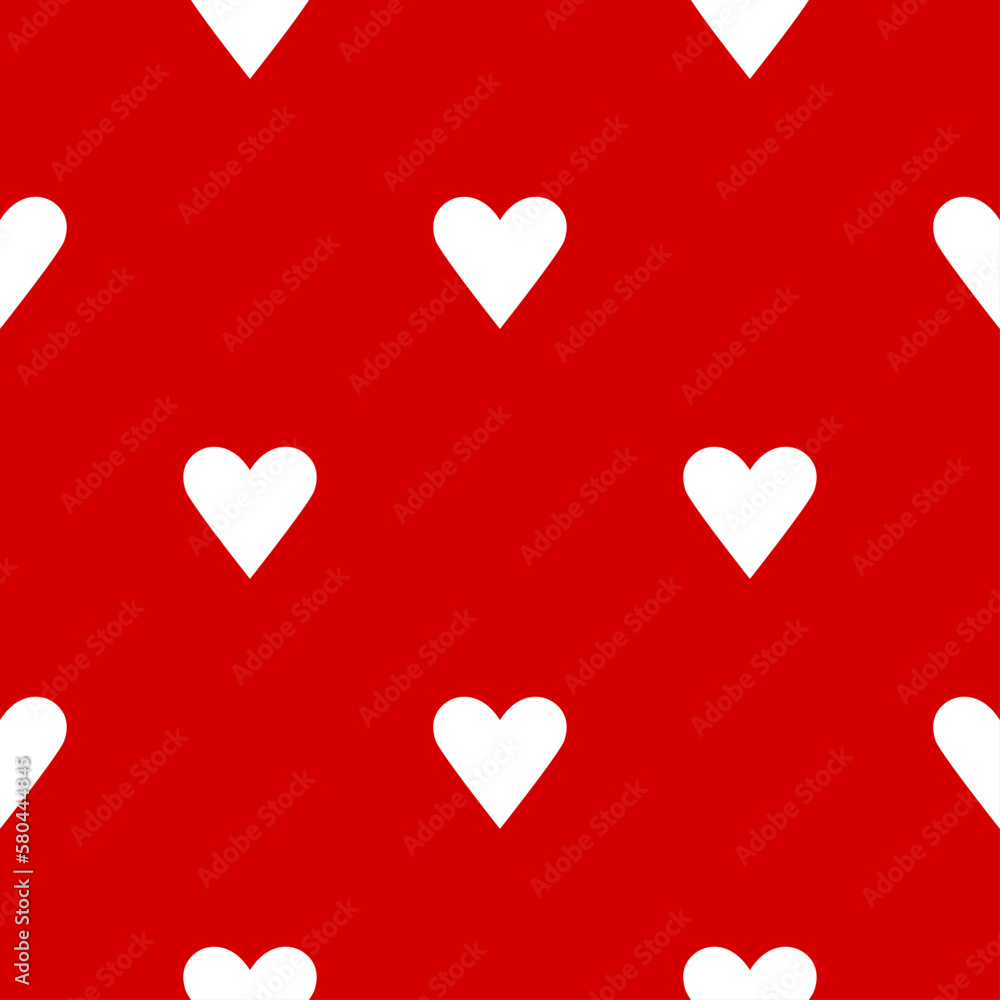 Seamless Texture Pattern with Heart Icon Symbol. Vector Image.