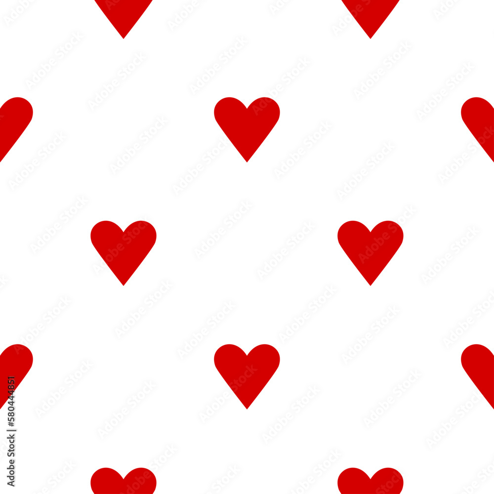 Seamless Texture Pattern with Heart Icon Symbol. Vector Image.