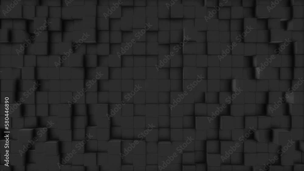 3d shapes moving seamless video. Background of dark gray smooth seamless animated squares 3d shapes moving seamless video. Background of dark gray smooth seamless animated squares