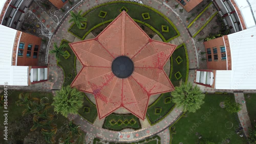 nature, rest and convention center in the middle of the green of the trees