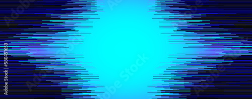 Cyber glitch static concept, messy gradient blue lines. Futuristic distorted noisy effect background.