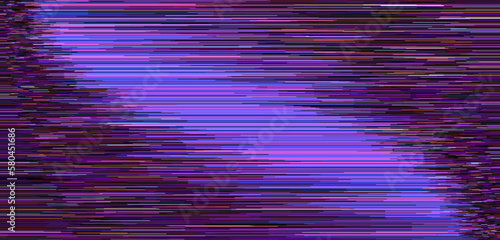 Glitch static colorful messy horizontal lines. Futuristic distorted noisy effect background.