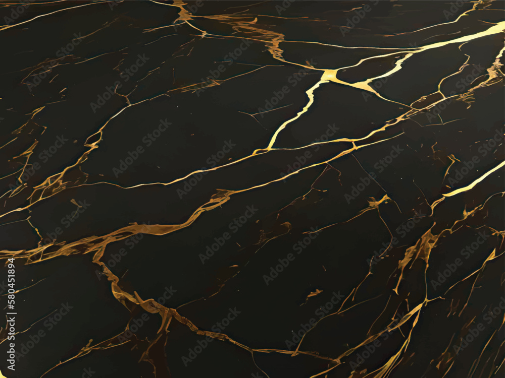 Vector Black and gold marble texture design for cover book or brochure, poster, wallpaper background or realistic business and design Illustration. - obrazy, fototapety, plakaty 