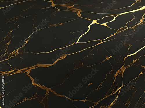 Vector Black and gold marble texture design for cover book or brochure, poster, wallpaper background or realistic business and design Illustration.