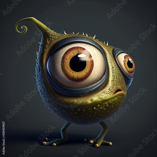 Alien Frog Tadpole (Generative AI) photo