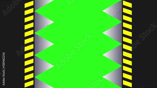 opening and closing gate green screen for  youtube or game video