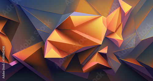 Abstract modern low poly banner