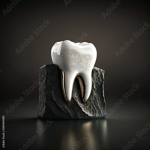Leinwand Poster A Symbol of Resilience: The Proud and Strong Single Molar Tooth