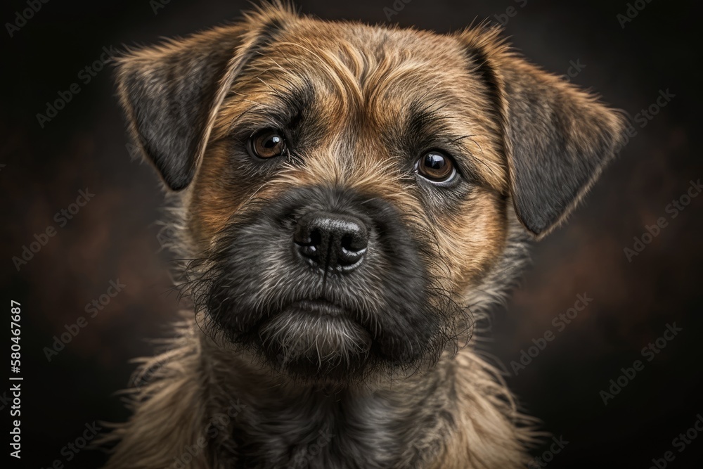 Border terrier (2 years old). Generative AI