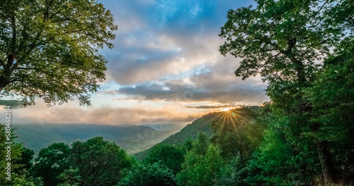 Canvas Print Beautiful nature scenery in maggie valley north carolina