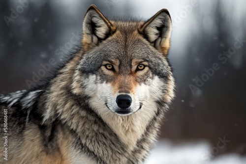 canis lupus  canis lupus  gray wolf. Generative AI