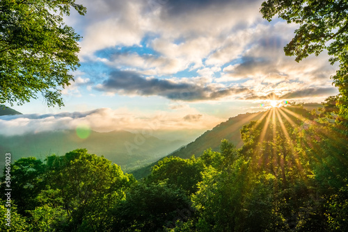 Beautiful nature scenery in maggie valley north carolina photo