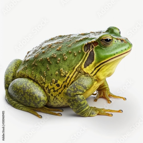 realistic frog isolated in white background  GENERATIVE AI