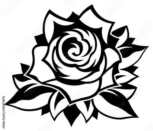 Rose SVG, Flower SVG, Rose Silhouette, Rose cut file 