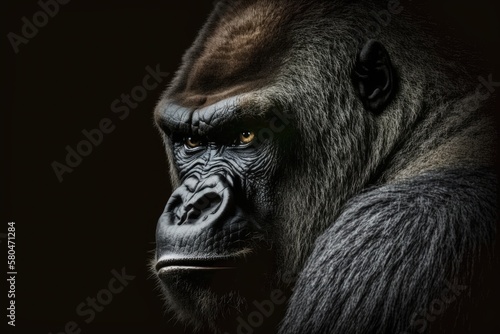 A picture of a gorilla. Generative AI © AkuAku