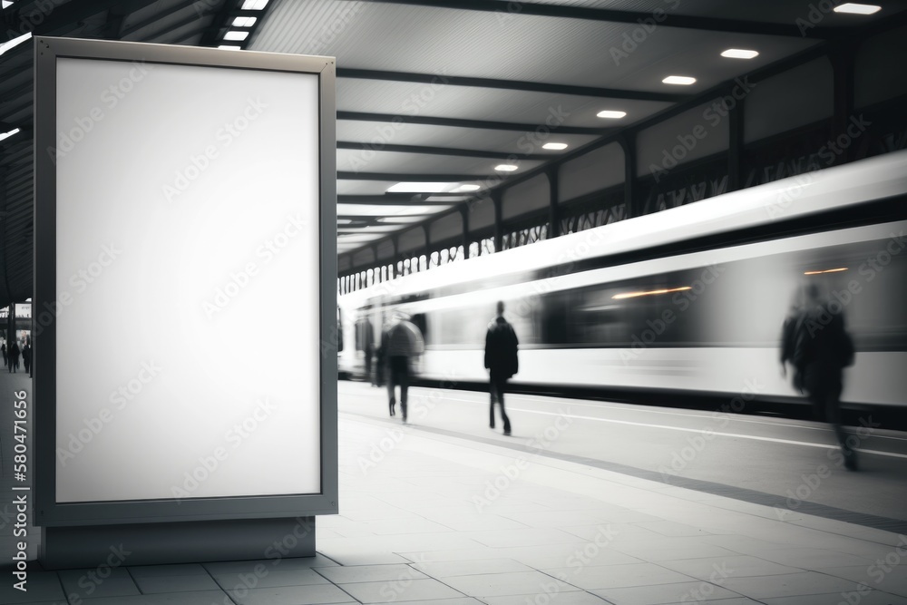 Billboard for advertisement in railway Generative AI
Billboard for advertisement in railway Generative AI