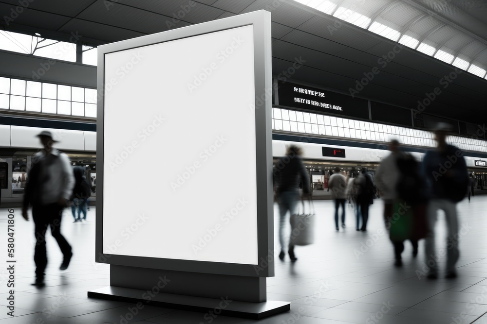 Billboard for advertisement in railway Generative AI Billboard for advertisement in railway Generative AI