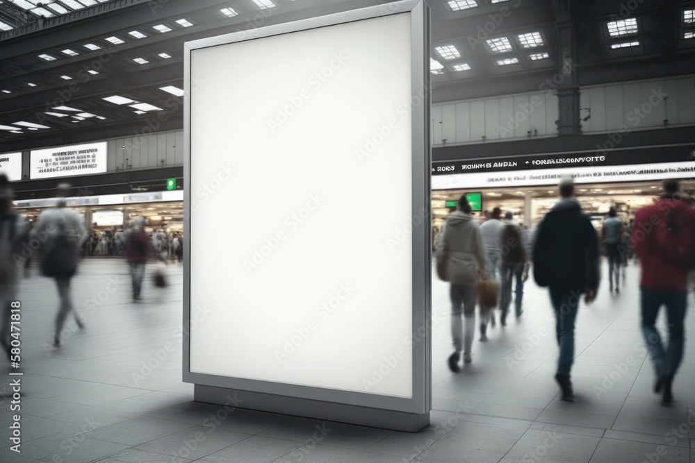 Billboard for advertisement in railway Generative AI Billboard for advertisement in railway Generative AI