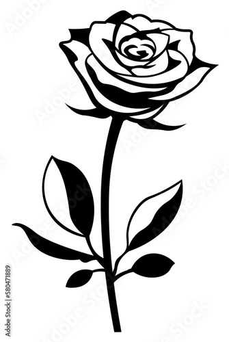 Rose Flower SVG, Rose side SVG, Flower SVG, Rose Silhouette, Rose cut file 