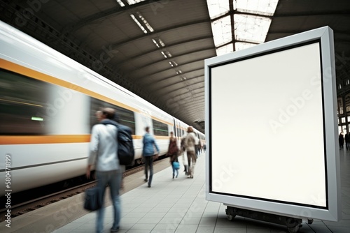 Billboard for advertisement in railway Generative AI