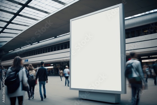 Billboard for advertisement in railway Generative AI