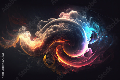 abstract smoke background created with Generative AI technology