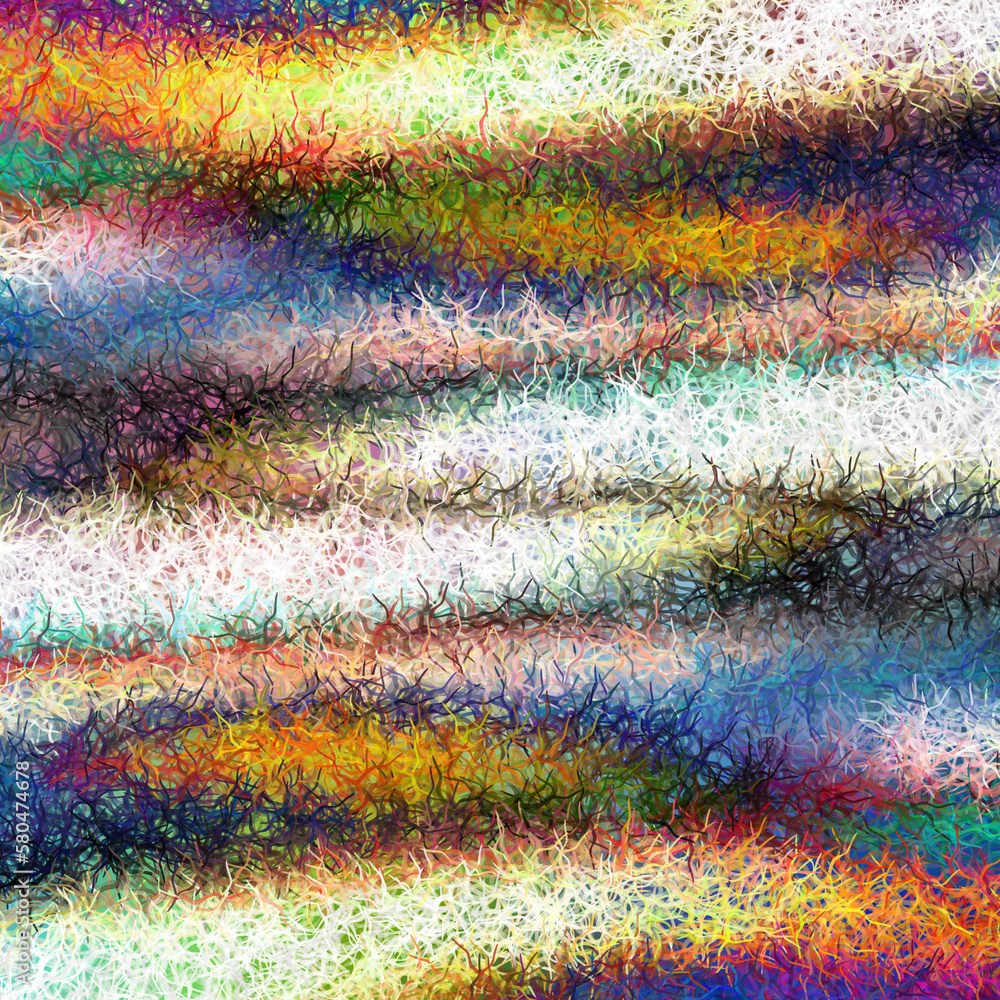 bright abstract yarn fiber effect - multicolored design