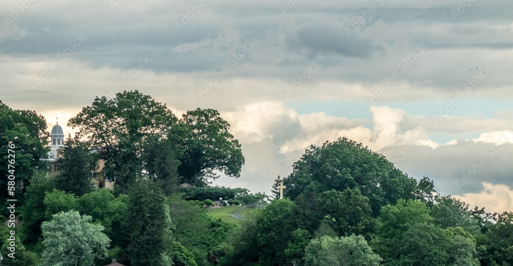Obraz premium beautiful nature scenes around lake junaluska north carolina