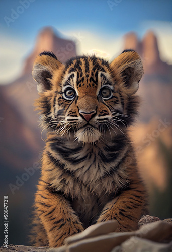 Tiger Cub Closeup