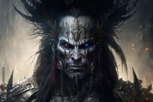 Print op canvas Vengeful undead warrior seeks revenge on betrayers