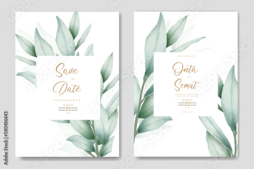 Wallpaper Mural watercolor eucalyptus wedding invitation card Torontodigital.ca