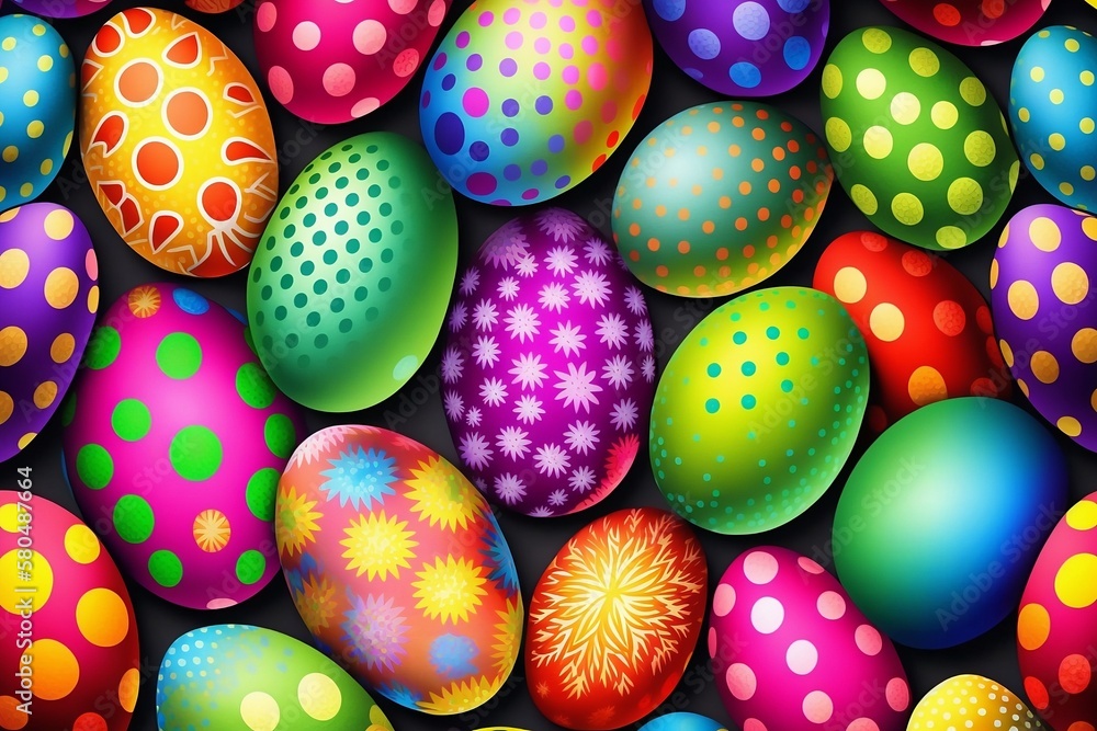 Fototapeta premium colourful easter eggs background