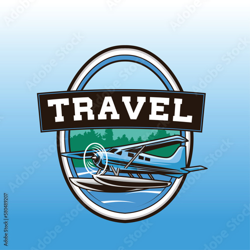 seaplane badge design collection
