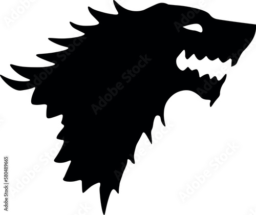 Direwolf silhouette Stark Symbol Game of thrones