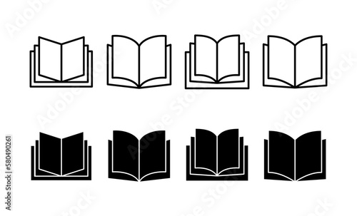 Book icon vector for web and mobile app. open book sign and symbol. ebook icon