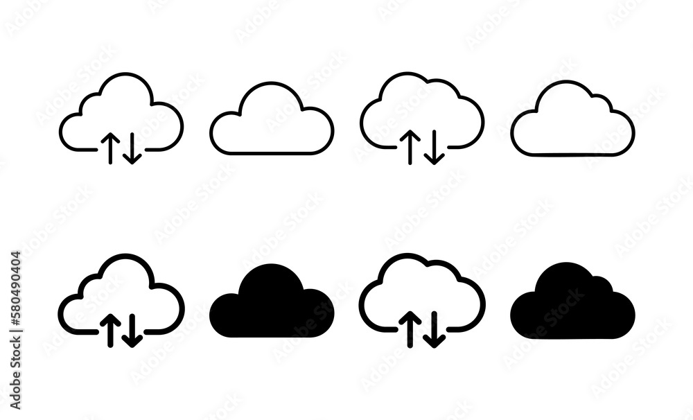 Cloud icon vector for web and mobile app. cloud sign and symbol Cloud icon vector for web and mobile app. cloud sign and symbol