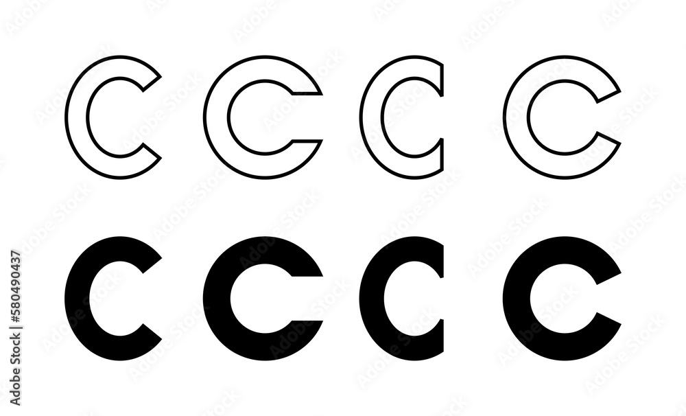 Copyright icon vector for web and mobile app. copyright sign and symbol